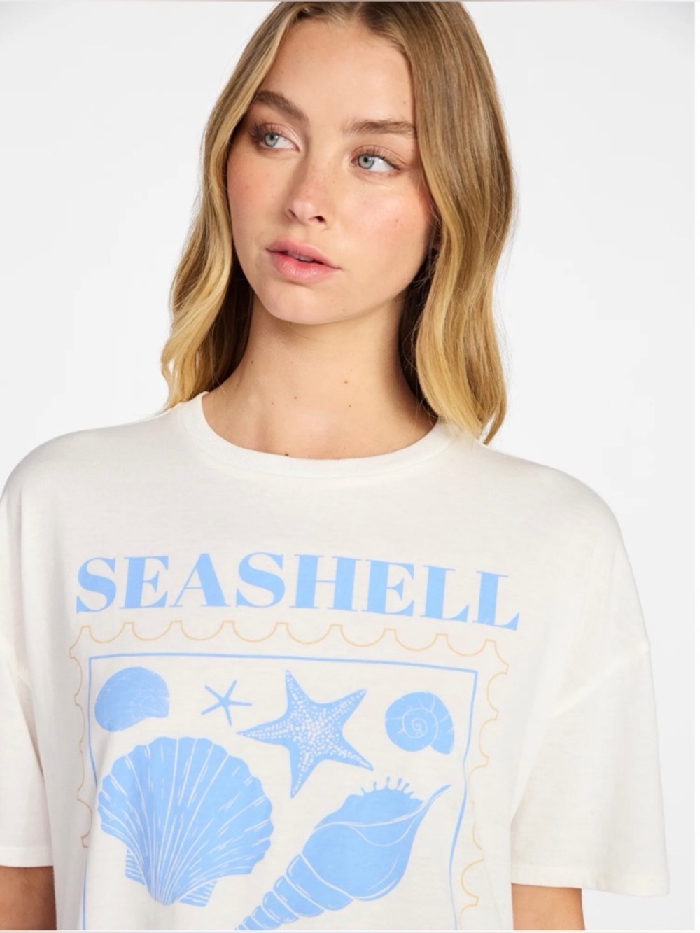 No Boundaries Oversized “Seashell Motel”Graphic Tee~Nautical~Beach~ Size Large - Picture 5 of 13